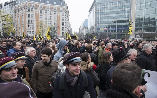Массовые протесты в Брюсселе против миграционного пакта ООН