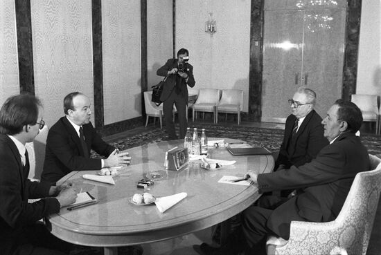 Посол Швейцарии в СССР Ф.Пианка и А.А.Громыко