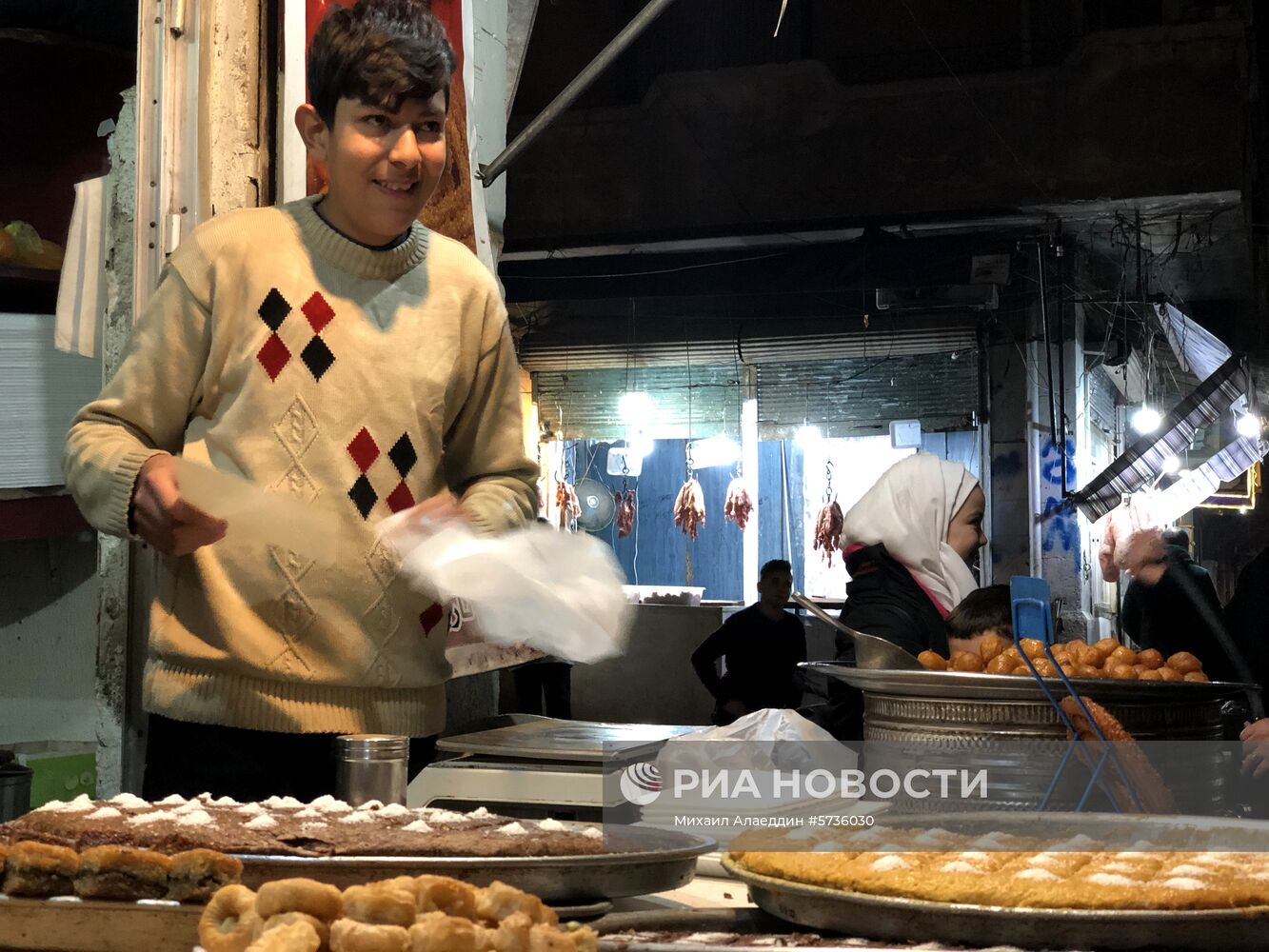 Ночной рынок в Алеппо