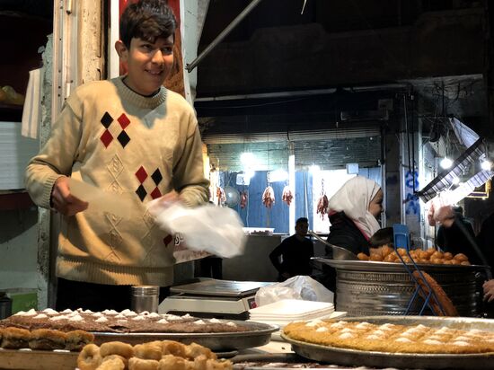 Ночной рынок в Алеппо