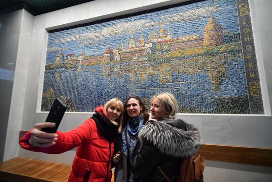 Открытие станции метро "Беломорская"