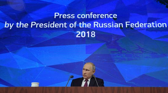 Ежегодная большая пресс-конференция президента РФ В. Путина