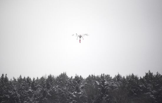 Учения спасателей на водных объектах зимой