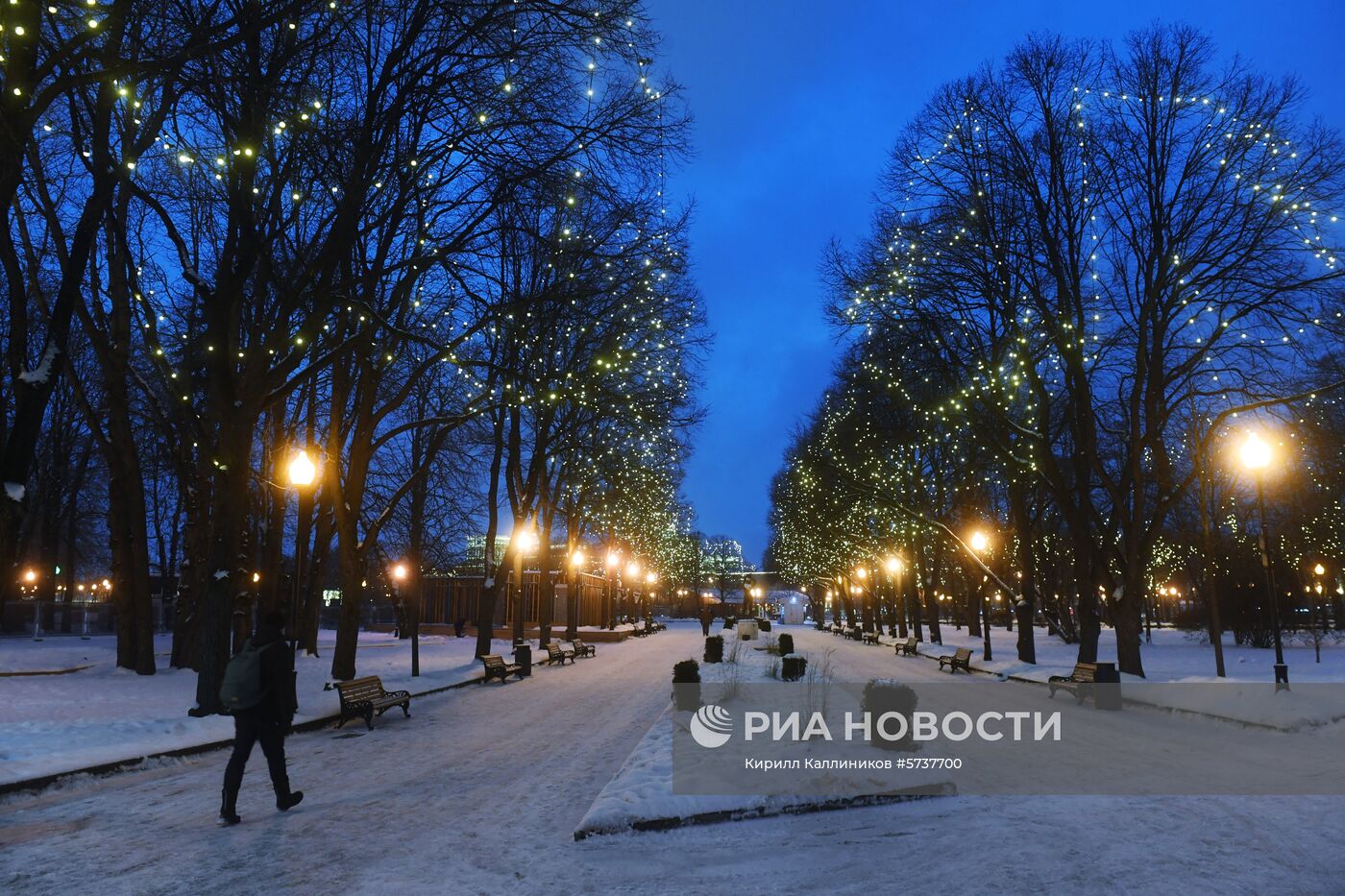 Новогоднее оформление Парка Горького