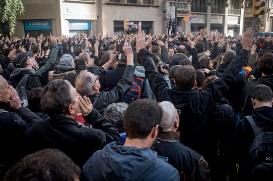 Акции протеста в Барселоне