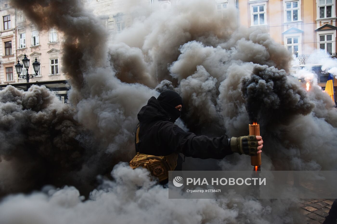 Акция протеста во Львове