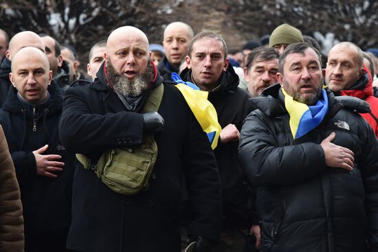 Акция протеста во Львове