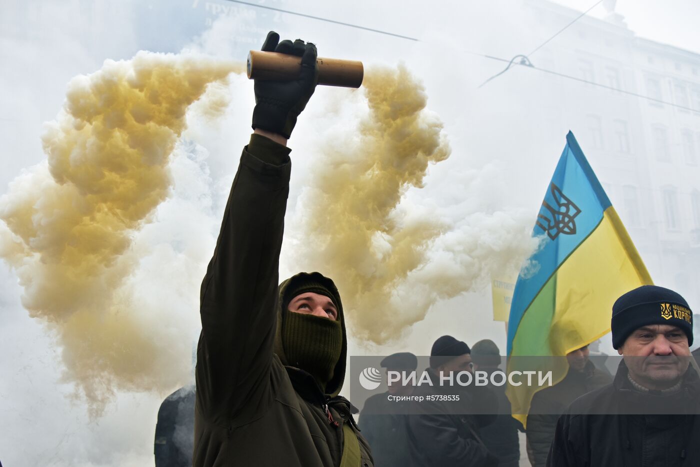 Акция протеста во Львове