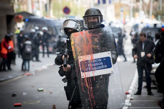 Акции протеста в Барселоне