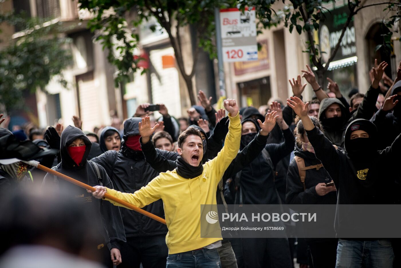 Акции протеста в Барселоне