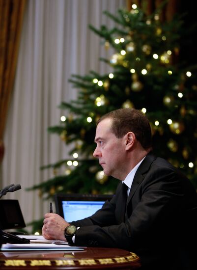 Премьер-министр РФ Д. Медведев провел заседание президиума Совета при президенте РФ