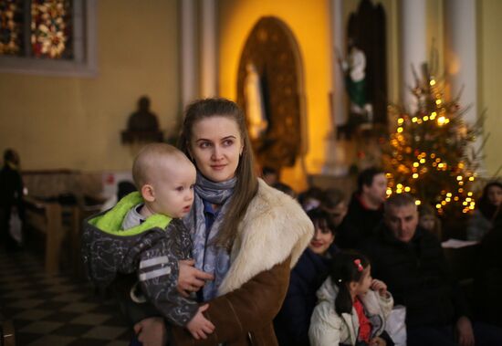 Празднование католического Рождества в Москве