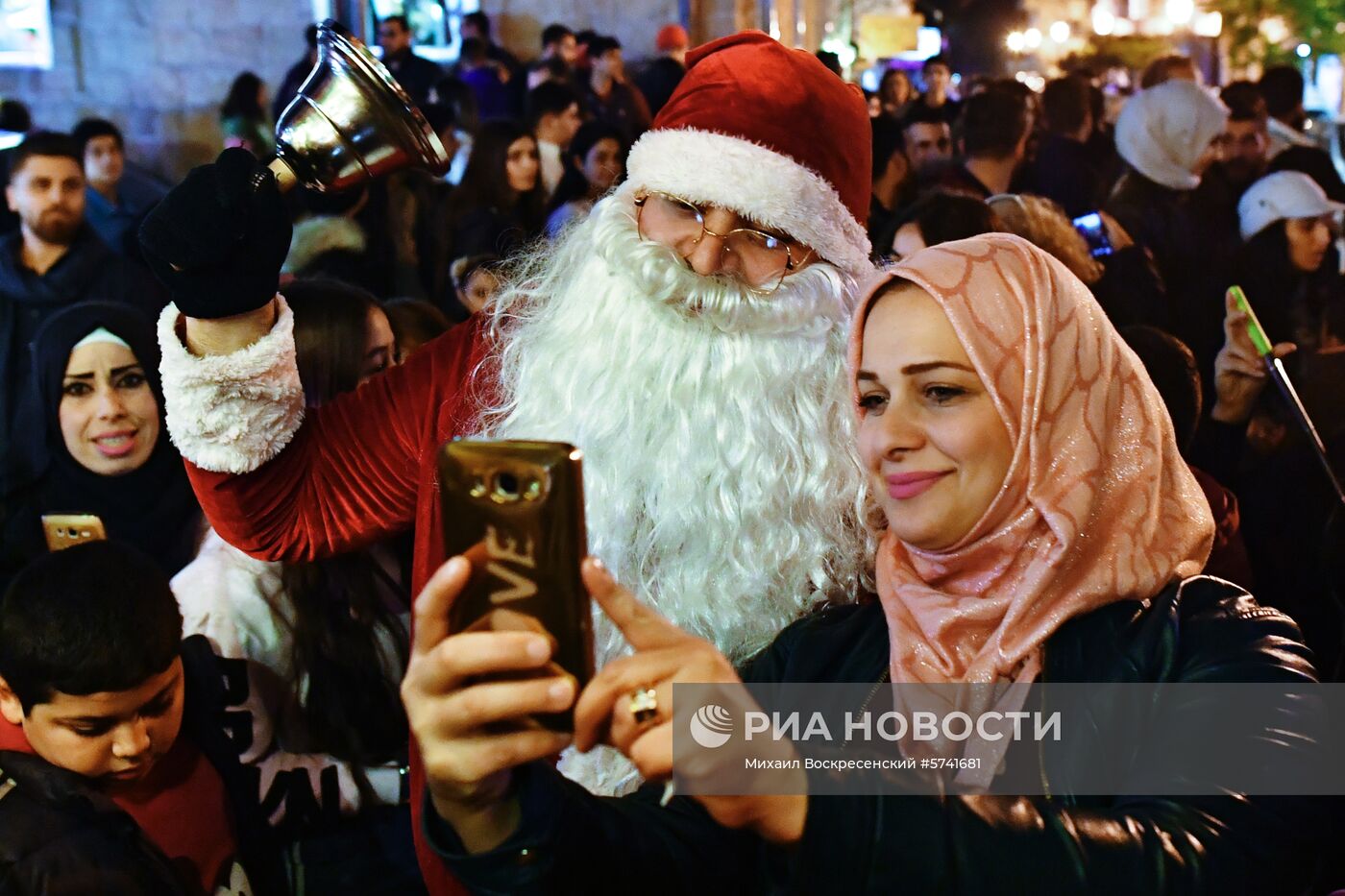 Празднование католического Рождества в Сирии