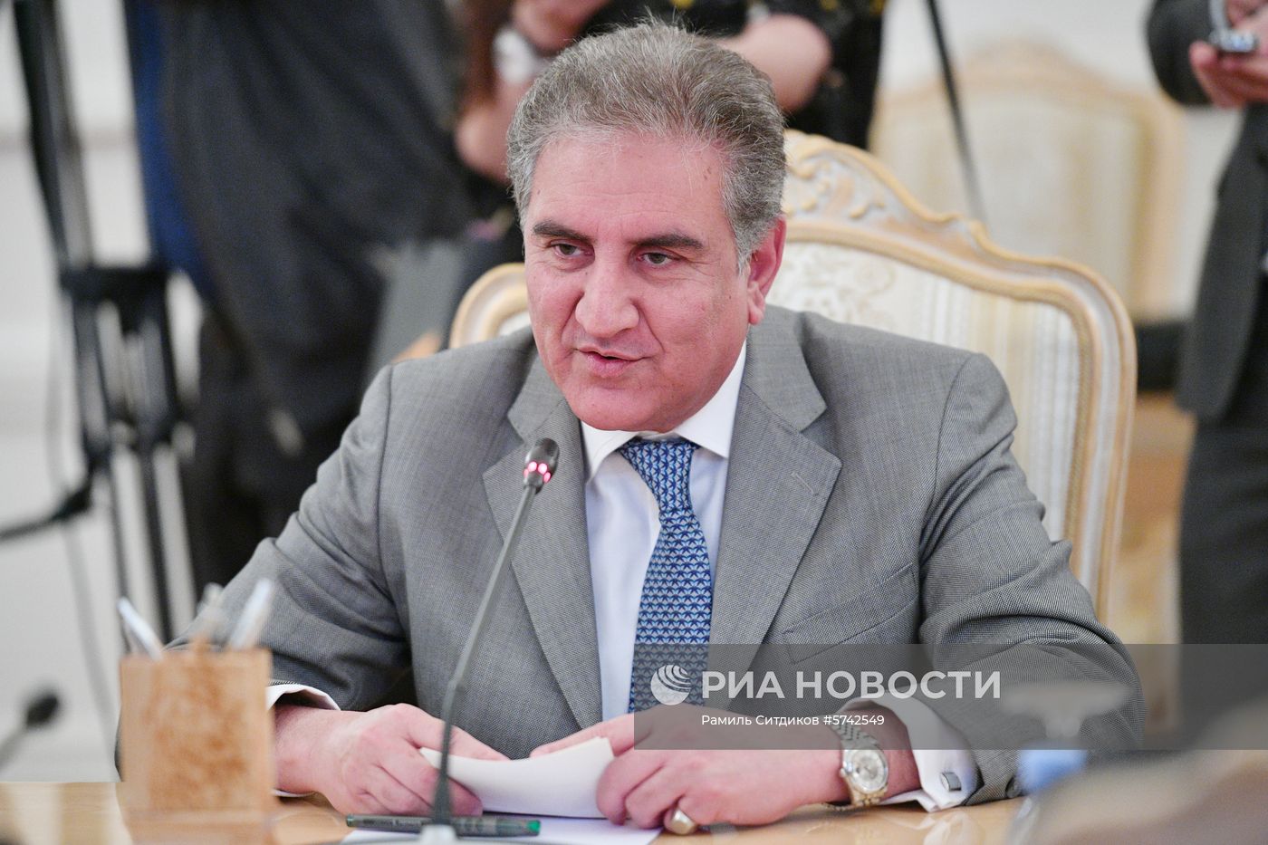 Встреча глав МИД РФ и Пакистана С. Лаврова и Ш. Куреши