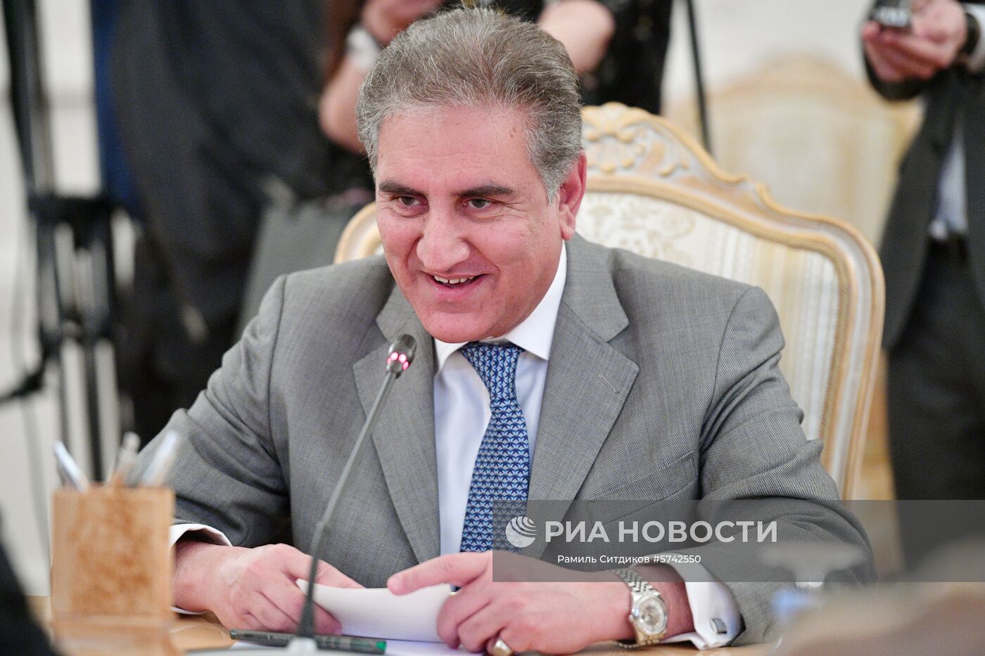 Встреча глав МИД РФ и Пакистана С. Лаврова и Ш. Куреши