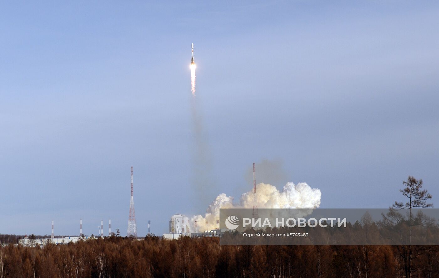 Пуск ракеты «Союз-2.1а» с космодрома «Восточный»