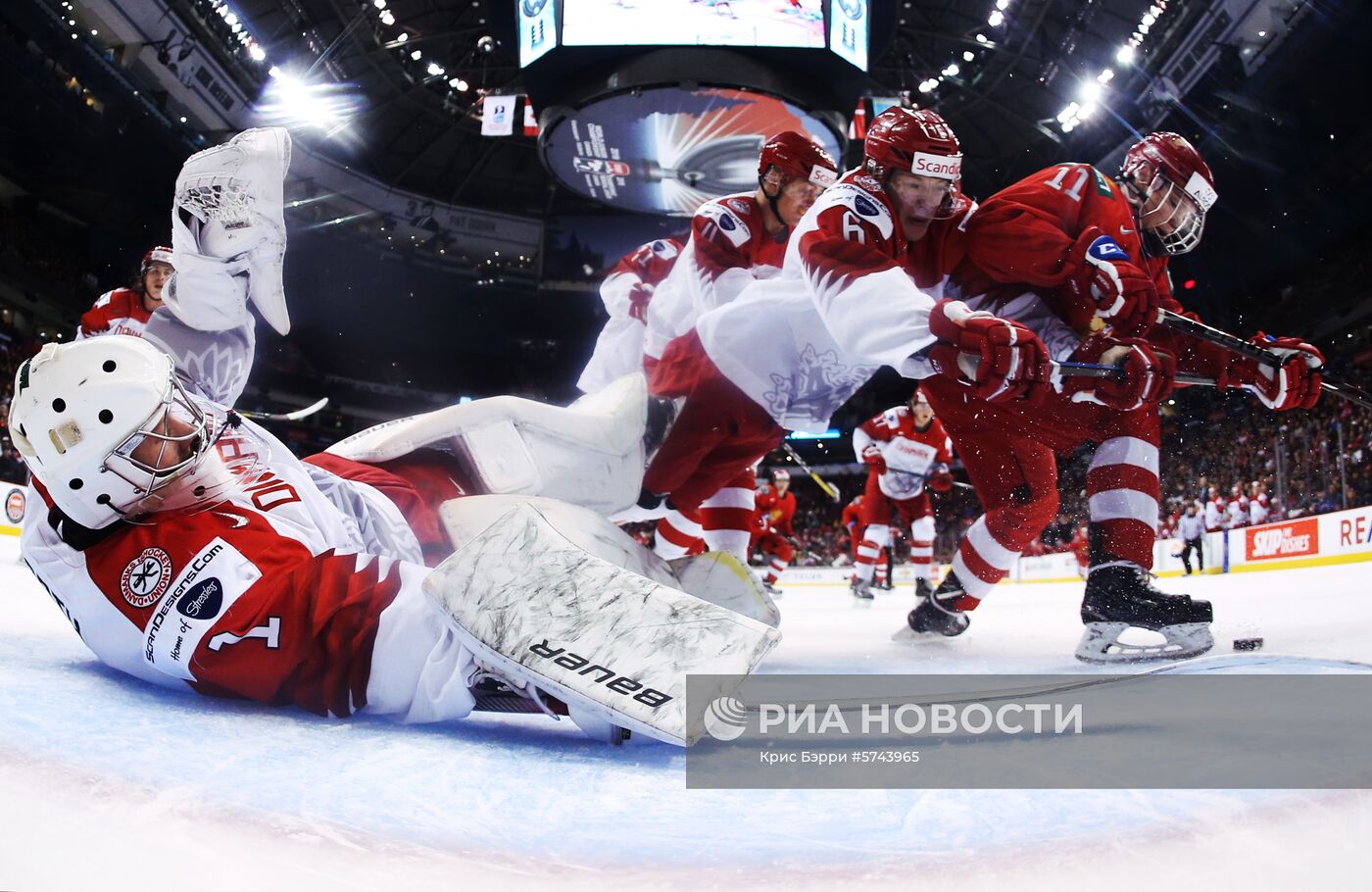 Хоккей. Молодежный чемпионат мира. Матч Россия - Дания