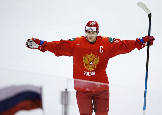 Хоккей. Молодежный чемпионат мира. Матч Россия - Дания