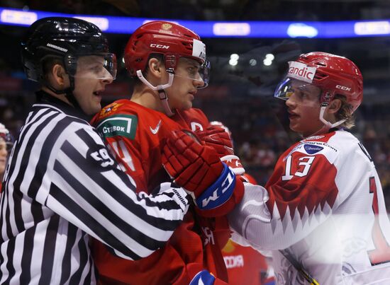 Хоккей. Молодежный чемпионат мира. Матч Россия - Дания