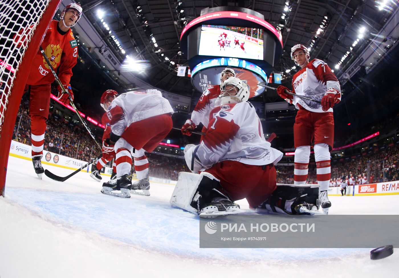 Хоккей. Молодежный чемпионат мира. Матч Россия - Дания