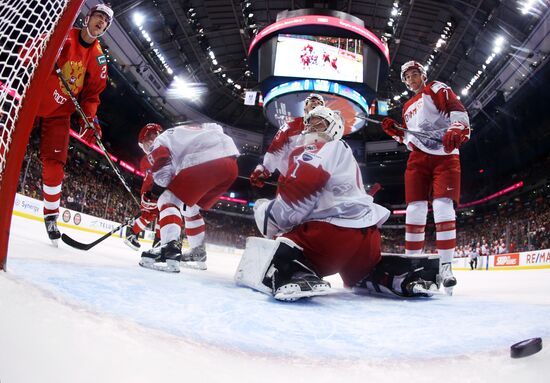 Хоккей. Молодежный чемпионат мира. Матч Россия - Дания