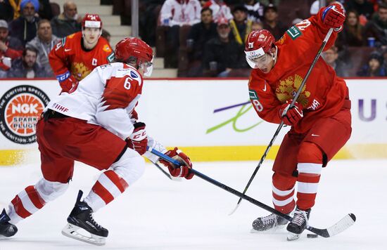 Хоккей. Молодежный чемпионат мира. Матч Россия - Дания