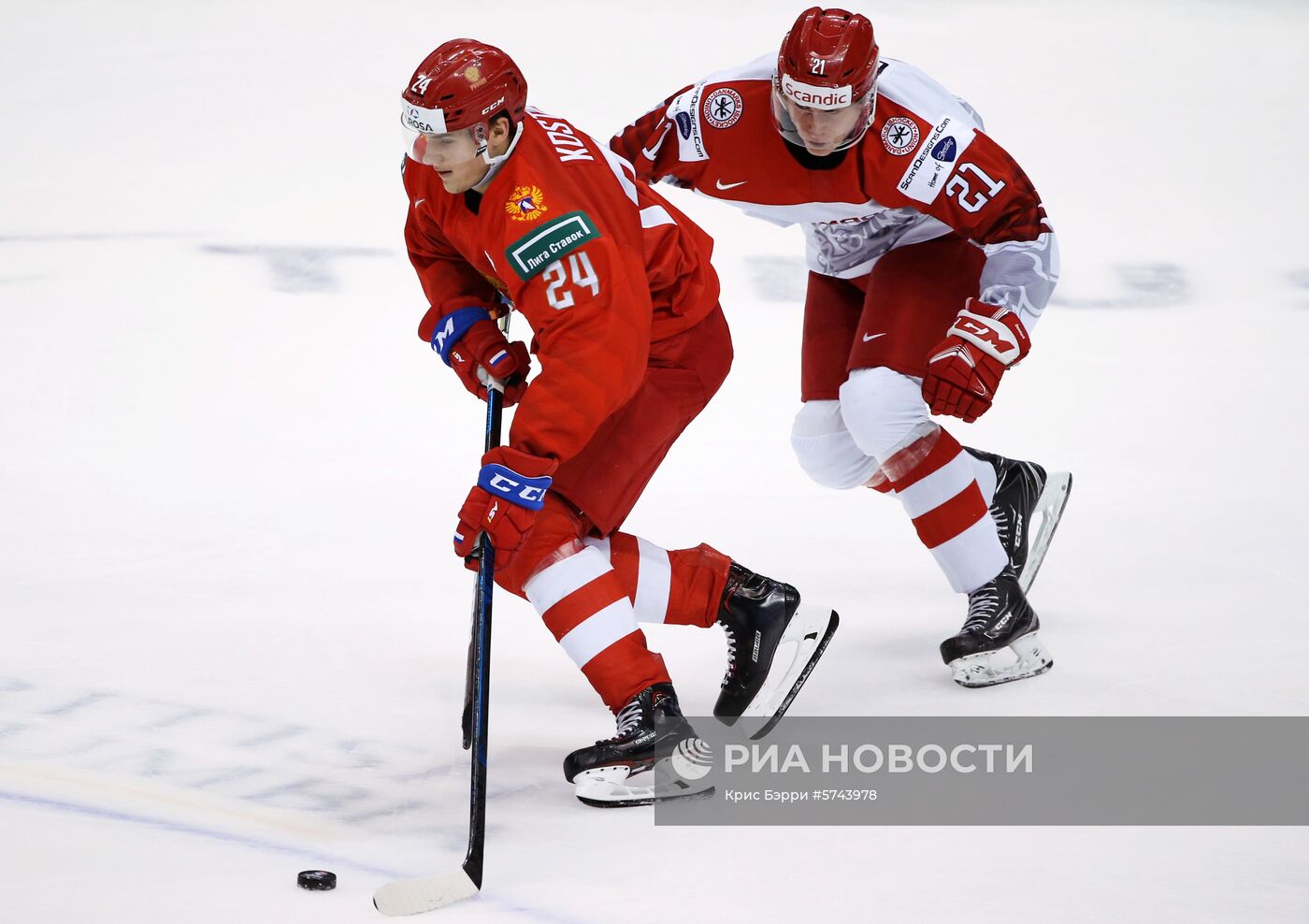 Хоккей. Молодежный чемпионат мира. Матч Россия - Дания