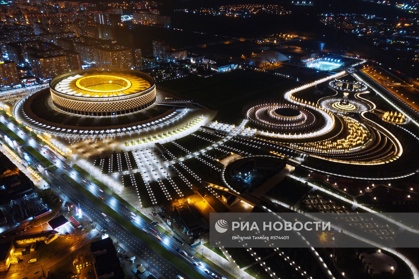 Новогоднее оформление стадиона "Краснодар"