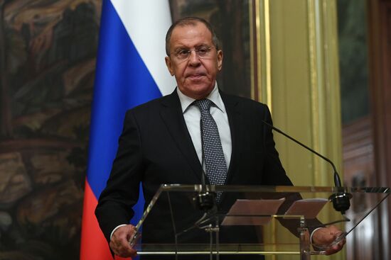 Встреча глав МИД РФ и Иордании С. Лаврова и А. Сафади