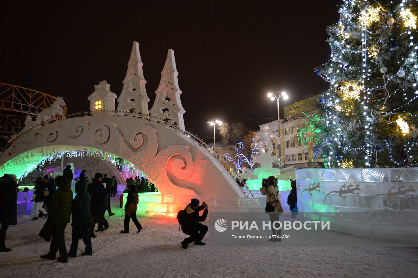 Открытие ледового городка в Екатеринбурге