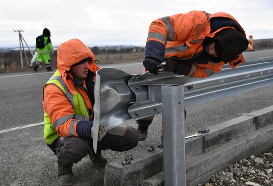 Подготовка к запуску движения по первому участку трассы «Таврида»