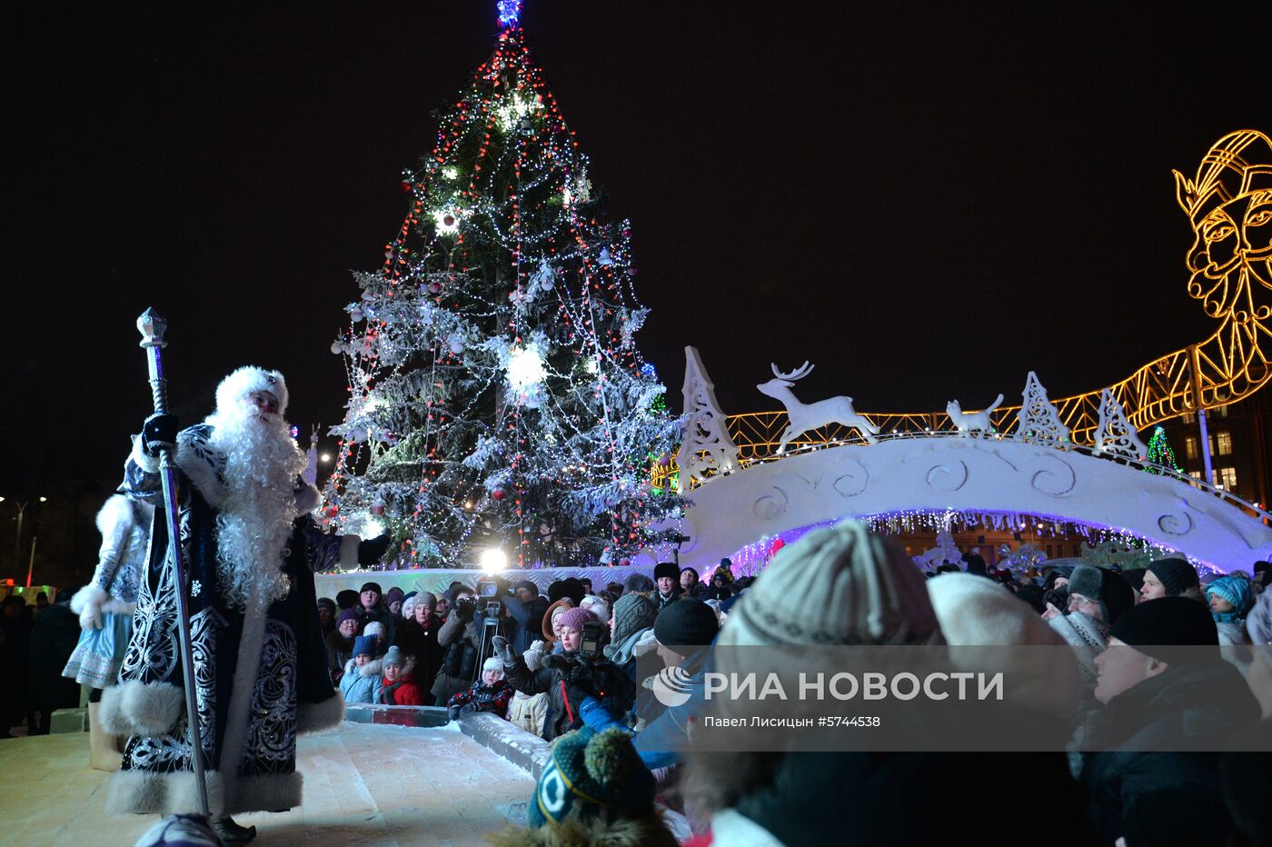 Открытие ледового городка в Екатеринбурге