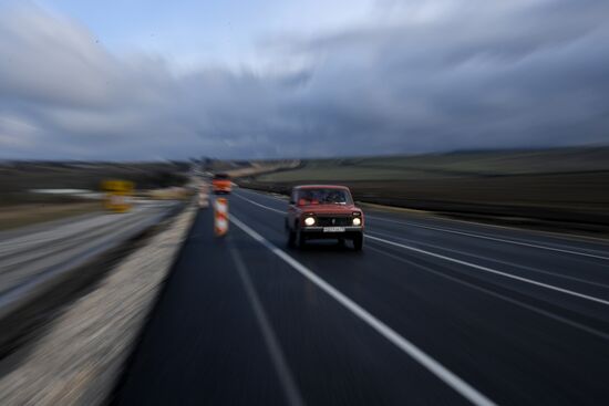 Открытие движения по первой очереди трассы "Таврида"