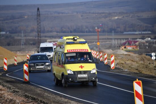 Открытие движения по первой очереди трассы "Таврида"