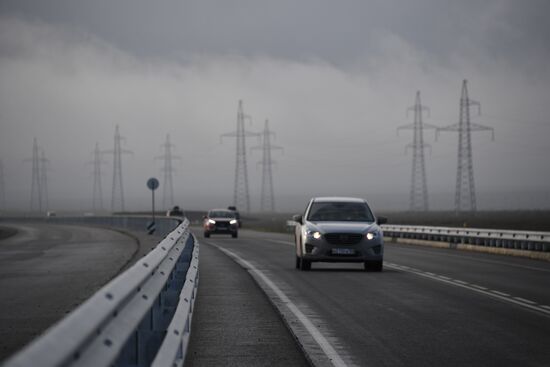 Открытие движения по первой очереди трассы "Таврида"
