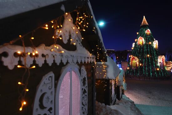 Новогоднее украшение Казани