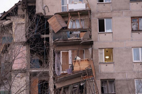 Взрыв бытового газа в жилом доме в Магнитогорске