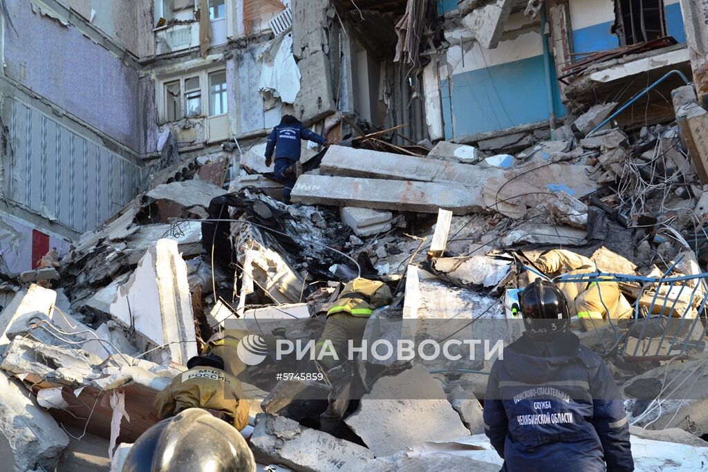 Взрыв бытового газа в жилом доме в Магнитогорске