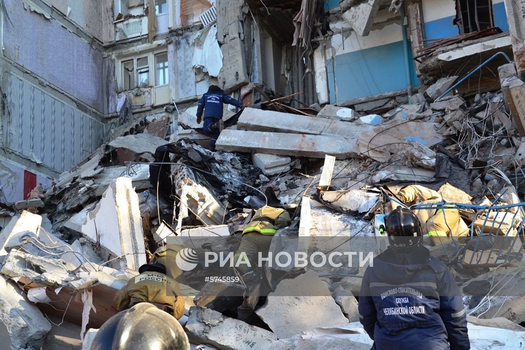 Взрыв бытового газа в жилом доме в Магнитогорске