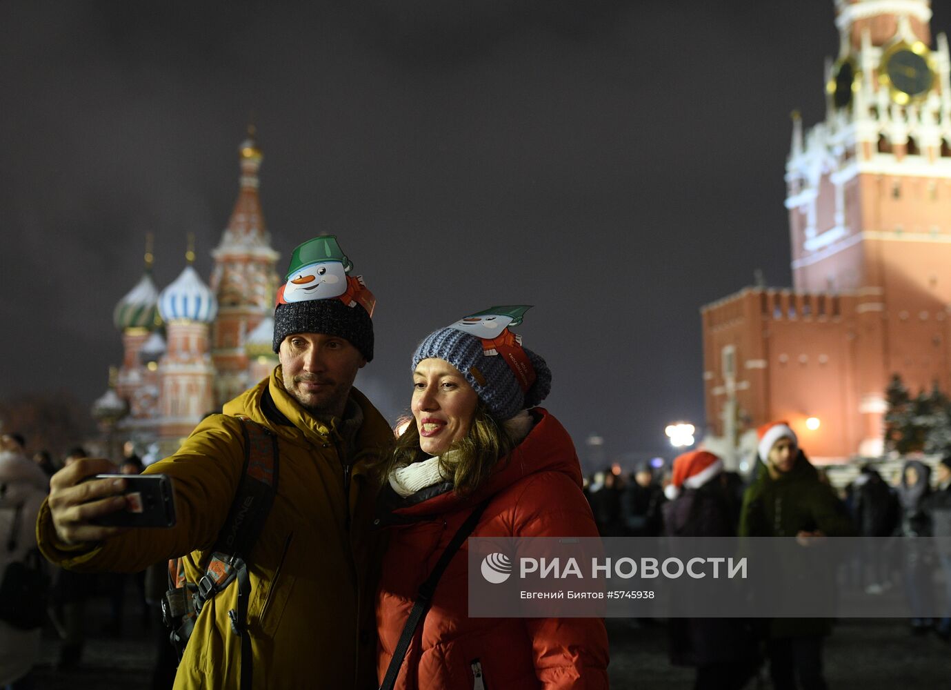 Празднование Нового года в Москве