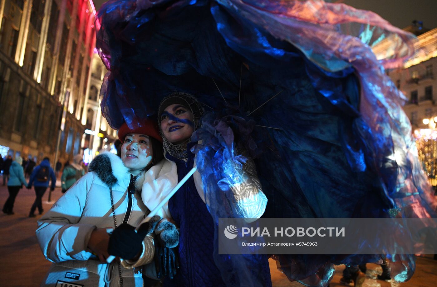 Празднование Нового года в Москве