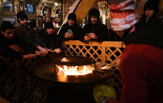 Празднование Нового года в Москве