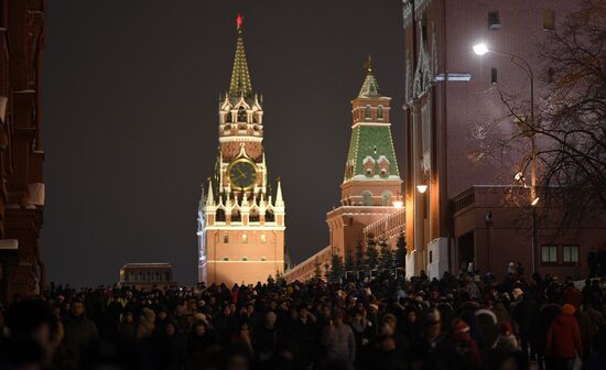 Празднование Нового года в Москве