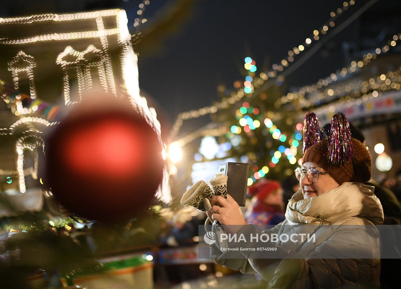 Празднование Нового года в Москве