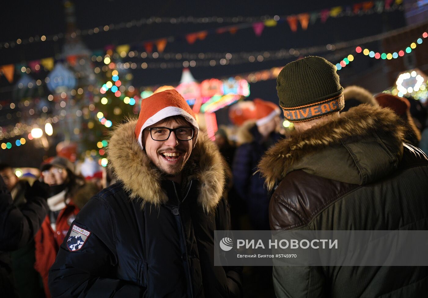 Празднование Нового года в Москве