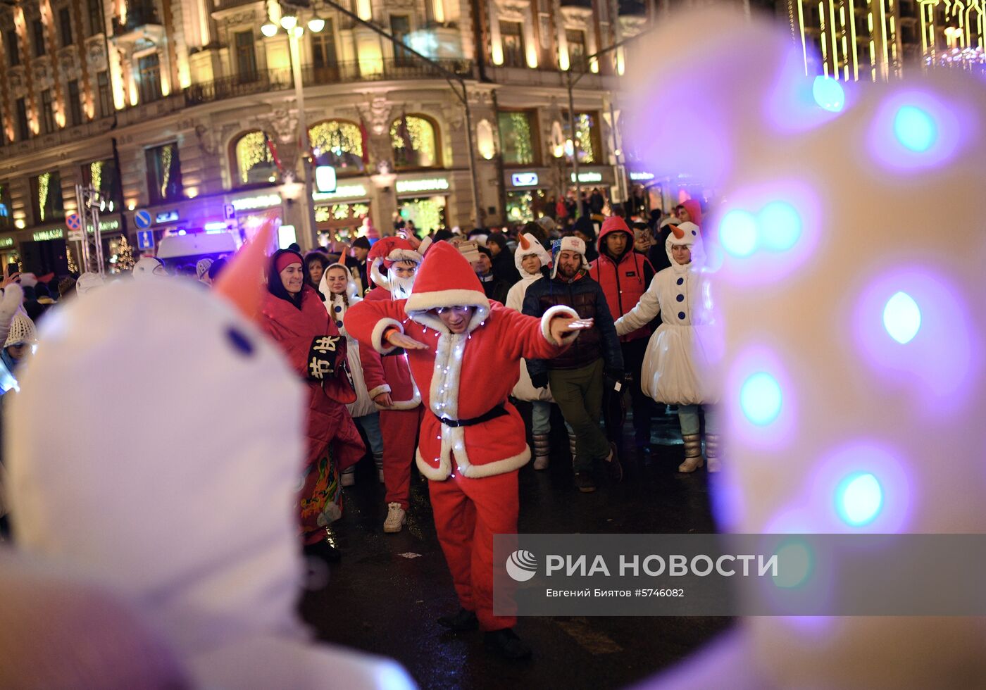 Празднование Нового года в Москве