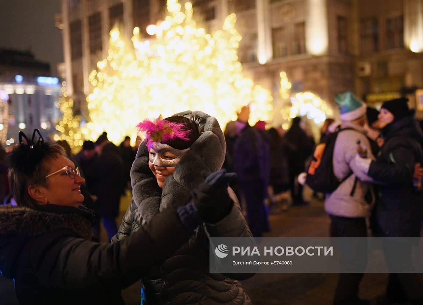 Празднование Нового года в Москве