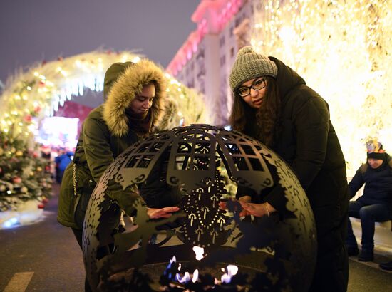 Празднование Нового года в Москве