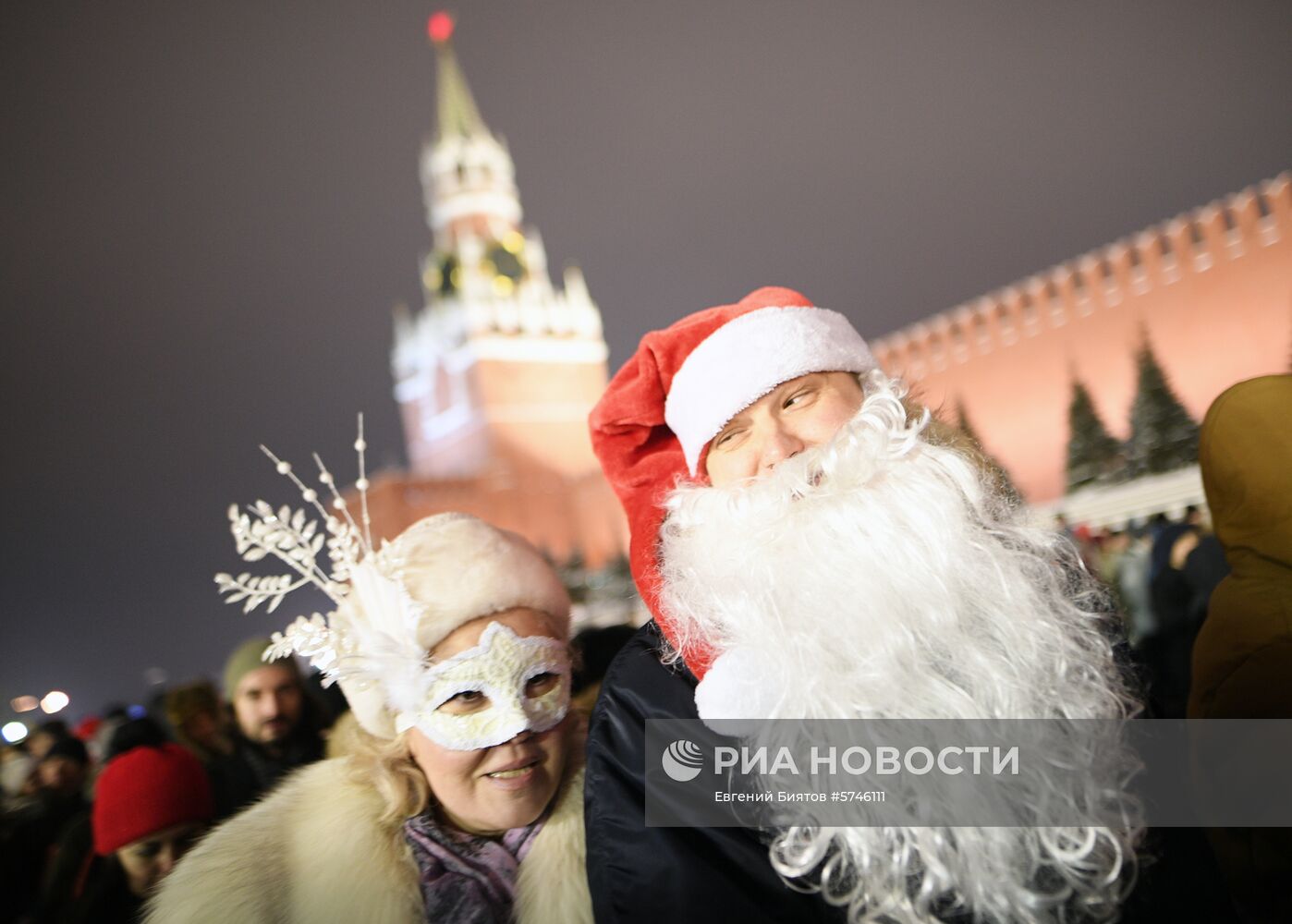 Празднование Нового года в Москве