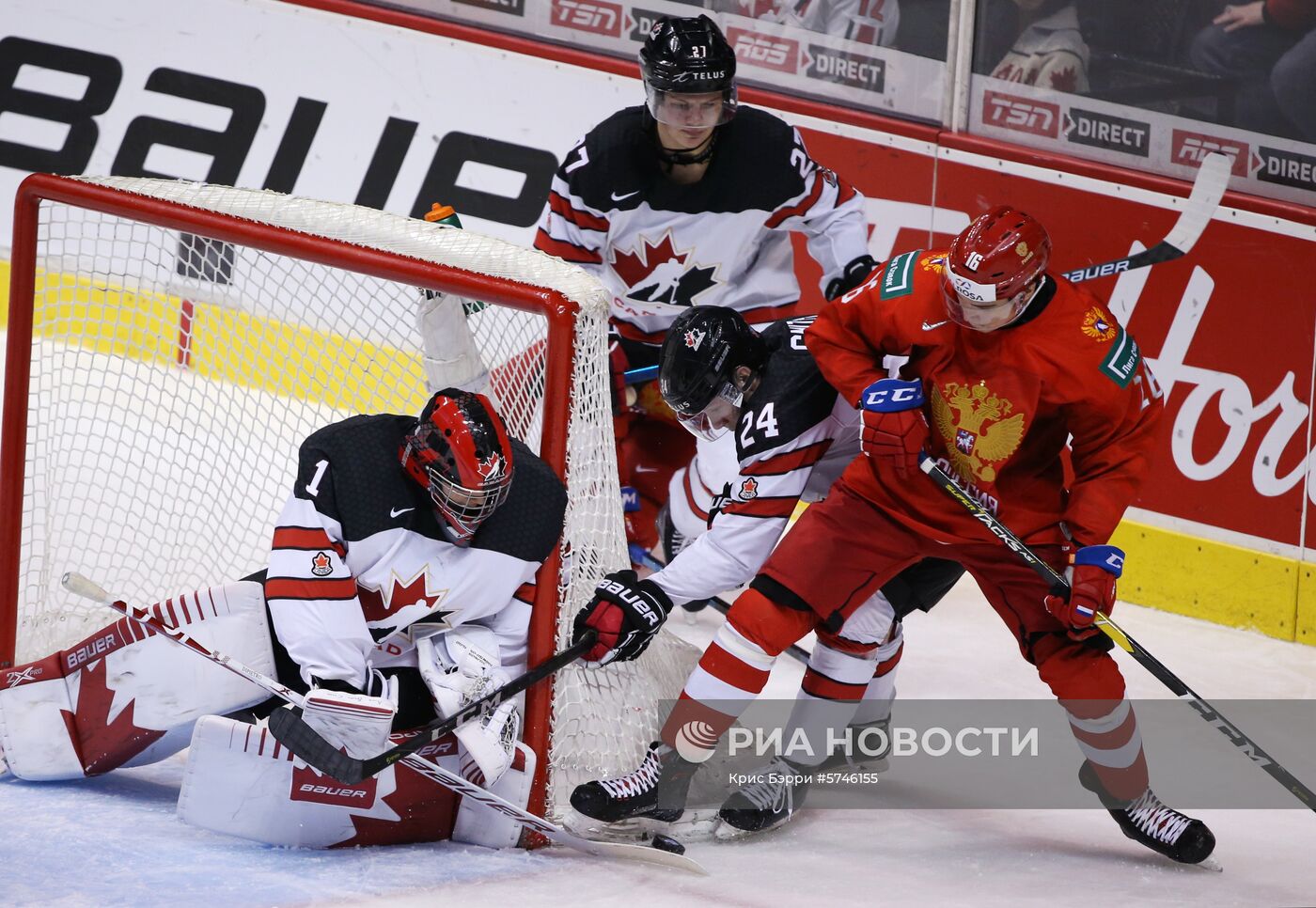 Хоккей. Молодежный чемпионат мира. Матч Россия - Канада